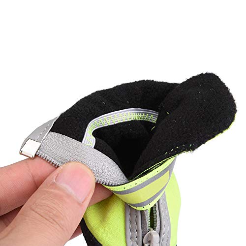 Socialme-EU 4Pcs Botas de Perro Mascota Zapatos Cachorro Antideslizante Cálidos Botines de protección en Invierno Nieve Clima Frío Verde(Número 4)