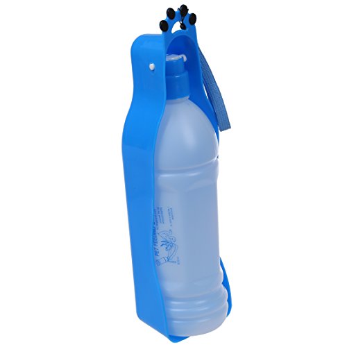 SODIAL (R) botella de agua de juguete de plastico para perro 600ml