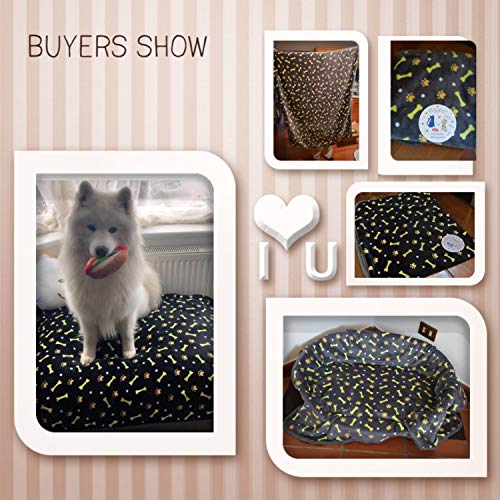 softan Manta para Mascotas | Manta para Perros esponjosa para Perros pequeños, medianos y Grandes | Manta de Cachorro Lavable para Perros Cama | 60 x 80cm, Gris