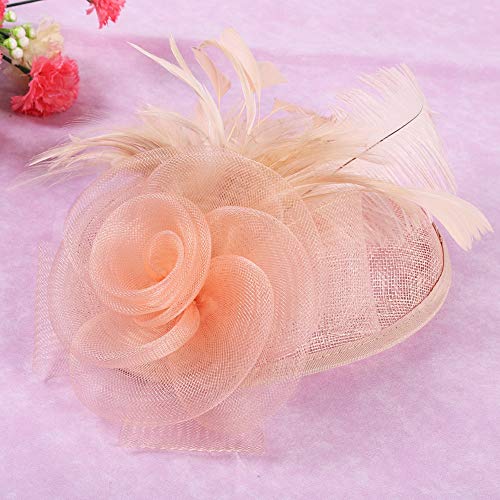 Sombrero nupcial retro, elegantes sombreros nupciales de la boda Sombrero nupcial de plumas Sombrero de plumas de avestruz Gorra Decoración de fiesta para mujeres para elegir contornos estilo(#10)