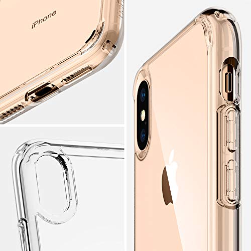 Spigen Ultra Hybrid Funda iPhone XS/X con Tecnología de cojín de Aire y protección híbrida de la Gota para iPhone XS 5.8" (2018) & X (2017) - Transparente