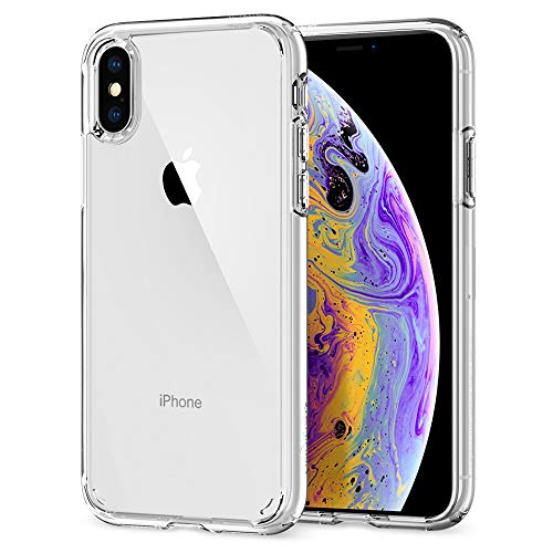 Spigen Ultra Hybrid Funda iPhone XS/X con Tecnología de cojín de Aire y protección híbrida de la Gota para iPhone XS 5.8" (2018) & X (2017) - Transparente