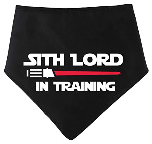 Spoilt Rotten Pets, S3 Star Wars Sith Lord In Training, Bandana Negra Mediana para Perro Adecuado para Golden Retrievers, Dálmatas, Labrador y Staffie tamaño Perros