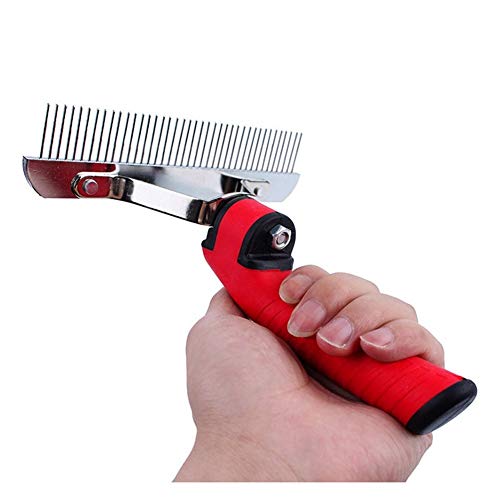 SSScok PetSupplies Deshedding Herramienta de Aseo for Mascotas Peine Pet Extra Grande de Rake Peine Cepillo de la preparación de Belleza Peine for Perros Grandes Golden Retriever Husky Pastor alemán