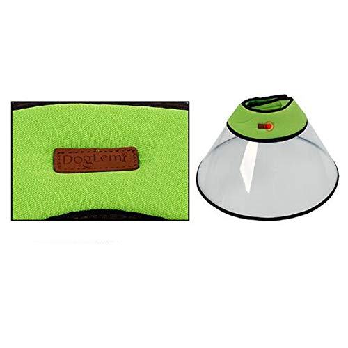 Suave Portador del Animal doméstico cómodo Viaje bolsogruesa Suave bordeCubierta Protectora de Cabeza de Perro Grande para Aumentar el Collar de Perro Grande Anti-mordida Verde XL