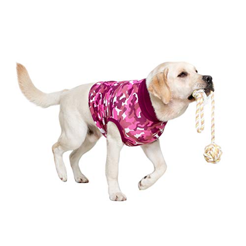 Suitical Recovery Suit Perro, S+, Camuflaje Rosa