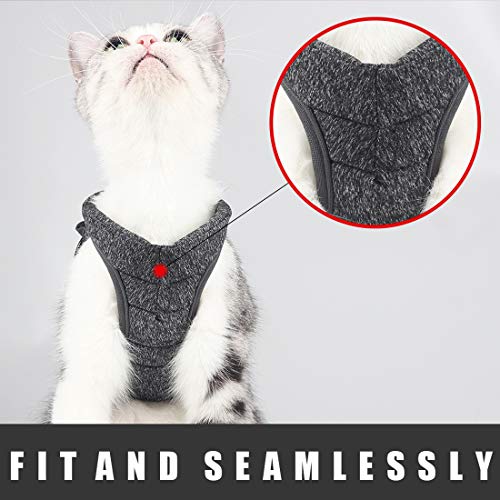 Sunlane Juego de arnés y Correa para Gatos para pasear 360 ° Wrap-Around pequeño Gato y Perros vajilla Efecto Amortiguador y Resistencia a la Fuga, Adecuado para Bolsa Plegable con Tejidos catiónicos