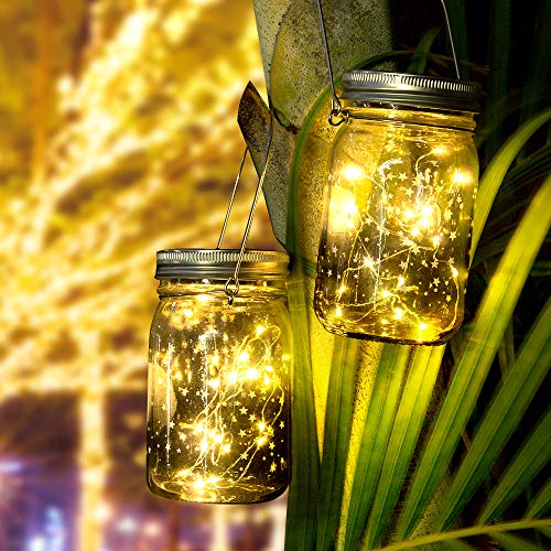 SUNNOW Luz Solar Jardín - Juego de 3 Lámparas Solares, 30 Luces LED de Hadas, Luces De Jardin Solares, Impermeable Interiores/Exteriores Decoración Lámpara Para Navidad Jardín de Patio y Césped