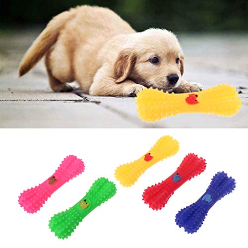 suoryisrty Huesos de Goma Pet Squeak Toys Training Sound Gatos para Perros Puppy Chew Toys al por Mayor