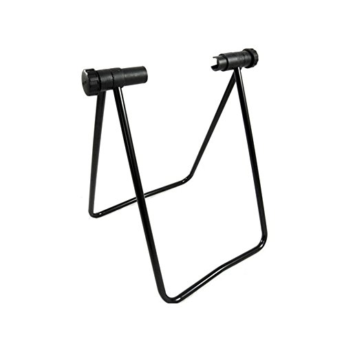 SUPW Utilidad Bicicleta Soporte,Altura Ajustable,Plegable Mecánico Reparación Estante Soporte para Almacenaje, Entrenador Ejercer Soporte, Interior Estática Estructura de Acero - Negro