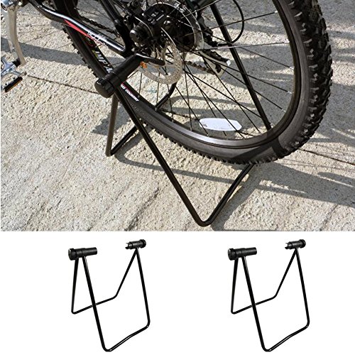 SUPW Utilidad Bicicleta Soporte,Altura Ajustable,Plegable Mecánico Reparación Estante Soporte para Almacenaje, Entrenador Ejercer Soporte, Interior Estática Estructura de Acero - Negro