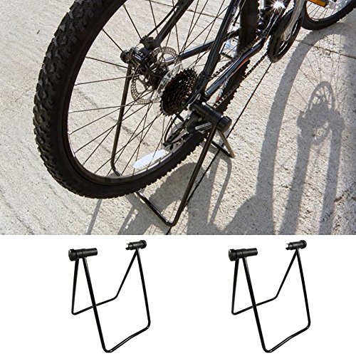 SUPW Utilidad Bicicleta Soporte,Altura Ajustable,Plegable Mecánico Reparación Estante Soporte para Almacenaje, Entrenador Ejercer Soporte, Interior Estática Estructura de Acero - Negro