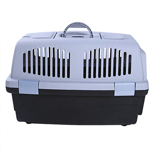 SWQA Bolso Transporte para Perros Gris-Pet Kennel Pet Carrier Traveller Carrier Caja de Transporte de Acuerdo con Los Requisitos de La Iata para El Transporte de Animales Vivos-Negro