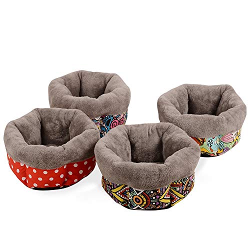 SWQG-Sartén Cane Gatto Letto Rotondo Divano Cuscino per Animali Domestici, Sacco A Pelo, Fondo Antiscivolo, Lavabile In Lavatrice Cama-A-Lavable (Color : D, Size : Diameter:17.7 in)