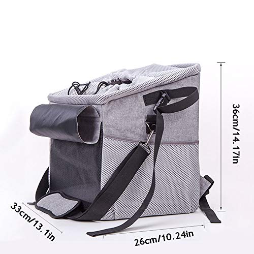 SYCHONG Cesta De La Bicicleta Bolsa Pet Carrier/Booster Mochila con Bolsillos Laterales Grandes, Cómodas Y El Hombro Acolchada Correa, para Perros Y Gatos Viaje Su Seguridad Mascotas,Rosado