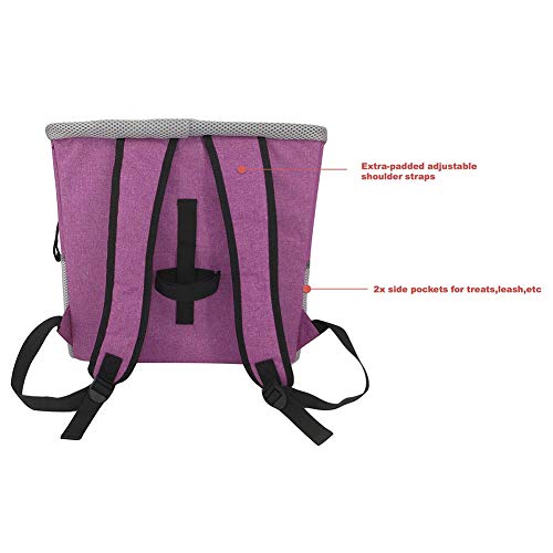 SYCHONG Cesta De La Bicicleta Bolsa Pet Carrier/Booster Mochila con Bolsillos Laterales Grandes, Cómodas Y El Hombro Acolchada Correa, para Perros Y Gatos Viaje Su Seguridad Mascotas,Rosado