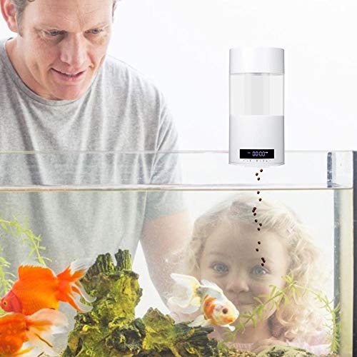 Szseven Alimentador Automático De Pescado, Alimentador Automático De Pescado Dispensador De Alimento para Peces Alimentador Automático Eléctrico Peces, Alimentador De Temporizador De Tanque Acuario