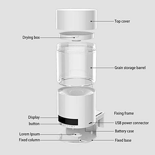 Szseven Alimentador Automático De Pescado, Alimentador Automático De Pescado Dispensador De Alimento para Peces Alimentador Automático Eléctrico Peces, Alimentador De Temporizador De Tanque Acuario