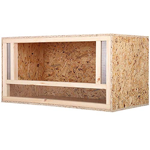 Terrario: Madera Terrario para Reptiles frontal ventilación para serpientes y lagartos 100 x 50 x 50 cm alta calidad Terrario Madera de OSB - Front Vent