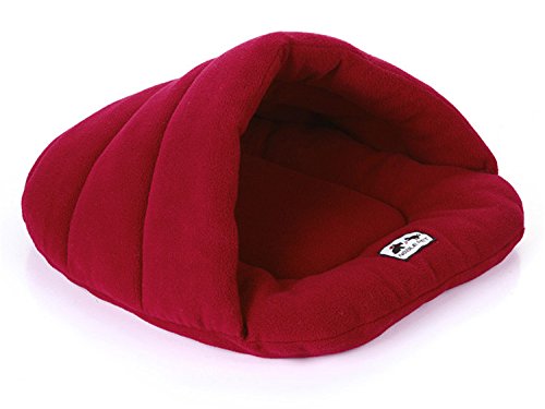 thematys Colchoneta Material de Felpa Cama de Almohada Lavable y Resistente a los arañazos para Perros y Gatos (XS, Rojo)