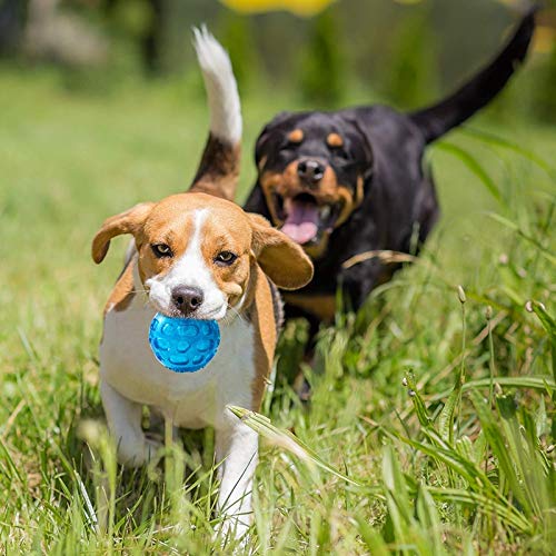 tianluo Juguetes para Mascotas Indestructible Sonido Perro Bola De Goma Chew Flotante Interactivo Chirinción Juguetes De Mascotas para Perros Pequeños Medianos Grandes Jugar