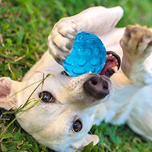 tianluo Juguetes para Mascotas Indestructible Sonido Perro Bola De Goma Chew Flotante Interactivo Chirinción Juguetes De Mascotas para Perros Pequeños Medianos Grandes Jugar