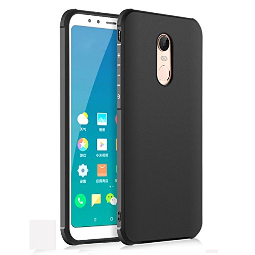 Tianqin XIAOMI RedMi 5 Plus Funda Ultra-Delgado Ligero Duradero Caso Protección TPU Parachoques Prueba Choque para XIAOMI RedMi 5 Plus Cubierta - Negro