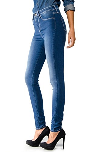 Tiffosi 10006162 Vaqueros Skinny, Azul (Mid Wash), One Size (Tamaño del Fabricante:One Size) para Mujer