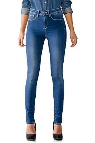 Tiffosi 10006162 Vaqueros Skinny, Azul (Mid Wash), One Size (Tamaño del Fabricante:One Size) para Mujer