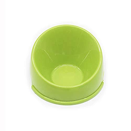 TJLSS Cuenco for Perros, Grado alimenticio, Plato de la Taza for alimento de Mascotas Alimentación de Agua Tazón portátil de Viaje Azul y Verde (Color : Green, Size : L-22 * 20.5 * 11.5cm)