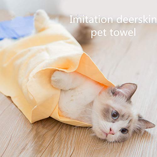 Toalla de piel de ciervo de imitación – absorbente de agua multifuncional para gatos, perros, toalla superabsorbente, ecológica y fácil de limpiar la forma más rápida de secar a tu mascota.