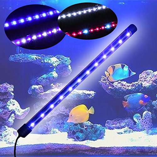 Top-Sell 30 cm LED impermeable IP68 Luminaires de iluminación acuario tubo Fish Tank Luz sumergible EU toma de corriente, con interruptor