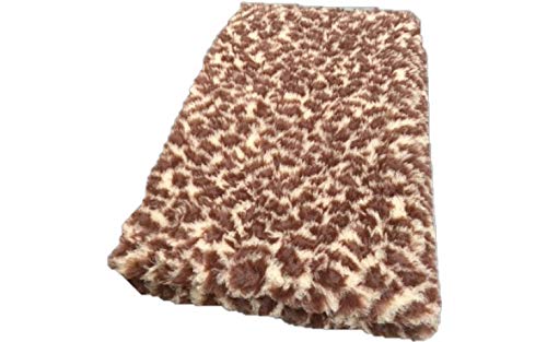 Topmast Vet Bed - Manta para Perros con Motivos de Leopardo (Lavable, 2 x 150/100 cm, Lavable), Color marrón