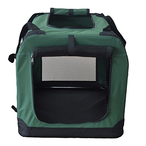 Transportín plegable para perros - Transportín de tela plegable - Caseta de perros portátil - Transporta mascotas para coches - Bolsa de transporte - Corralito para mascotas 401-D03