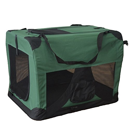 Transportín plegable para perros - Transportín de tela plegable - Caseta de perros portátil - Transporta mascotas para coches - Bolsa de transporte - Corralito para mascotas 401-D03