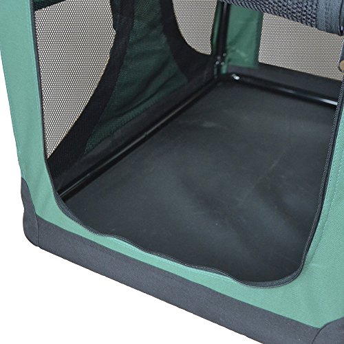 Transportín plegable para perros - Transportín de tela plegable - Caseta de perros portátil - Transporta mascotas para coches - Bolsa de transporte - Corralito para mascotas 401-D03