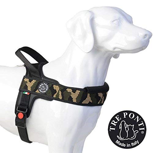 Tre Ponti Arnés para Perro, Talla Gran Pectoral con Banda Gris, Med. L