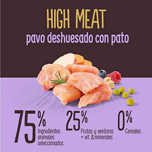 True Instinct High Meat Adult Medium/Maxi - Pienso para Perros Adultos con Pavo Deshuesado 1200 g