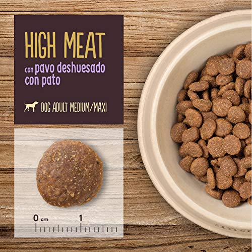 True Instinct High Meat Adult Medium/Maxi - Pienso para Perros Adultos con Pavo Deshuesado 1200 g