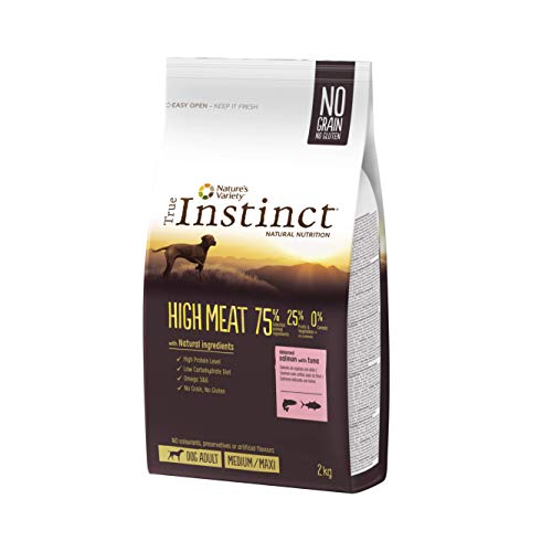 True Instinct High Meat - Pienso con Salmón para Perros Medium Adult, 2 kg