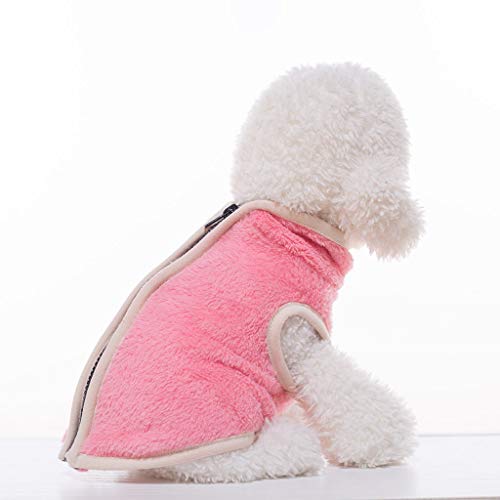 TWBB Ropa para Mascotas, Abrigos con Cremallera para Mascotas Gato Perro Cálido Invierno Polar Chaleco de Felpa Chaqueta Suéter para Cachorro Pequeño Yorkshire Chihuahua