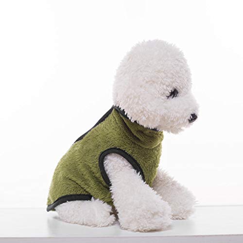 TWBB Ropa para Mascotas, Abrigos con Cremallera para Mascotas Gato Perro Cálido Invierno Polar Chaleco de Felpa Chaqueta Suéter para Cachorro Pequeño Yorkshire Chihuahua