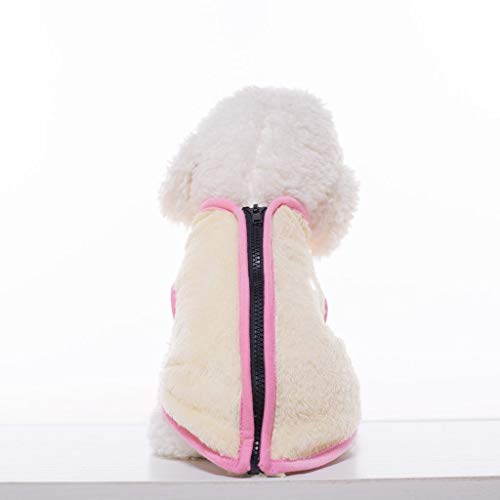 TWBB Ropa para Mascotas, Abrigos con Cremallera para Mascotas Gato Perro Cálido Invierno Polar Chaleco de Felpa Chaqueta Suéter para Cachorro Pequeño Yorkshire Chihuahua