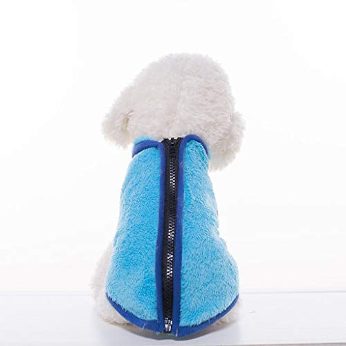 TWBB Ropa para Mascotas, Abrigos con Cremallera para Mascotas Gato Perro Cálido Invierno Polar Chaleco de Felpa Chaqueta Suéter para Cachorro Pequeño Yorkshire Chihuahua