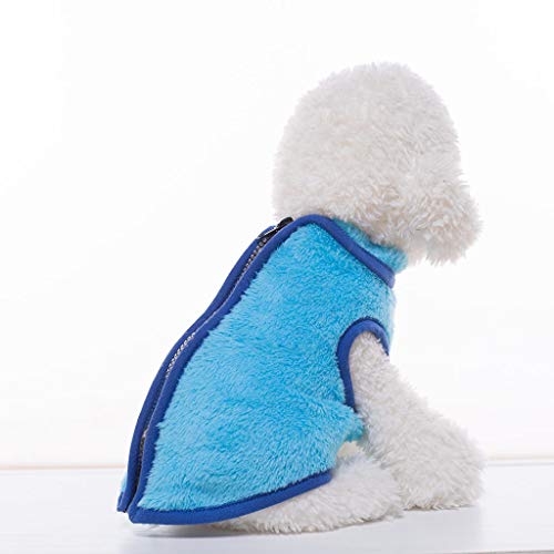 TWBB Ropa para Mascotas, Abrigos con Cremallera para Mascotas Gato Perro Cálido Invierno Polar Chaleco de Felpa Chaqueta Suéter para Cachorro Pequeño Yorkshire Chihuahua