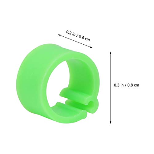 ueetek 100pcs Anillos Pierna para pájaro loro Patos Gallinas Aves (verde)