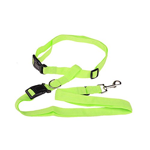 UEETEK Manos Libres Correa de Perros con Cinturón Ajustable para Correr Caminar Running (Verde)