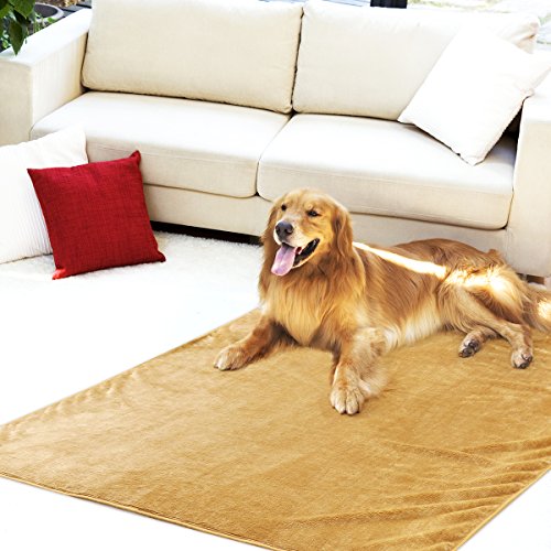 UEETEK Mascota Manta de Cama Suave y Cálida Cubierta de Cama de Tela de Franela para Perros y Gatos 140 x 90cm