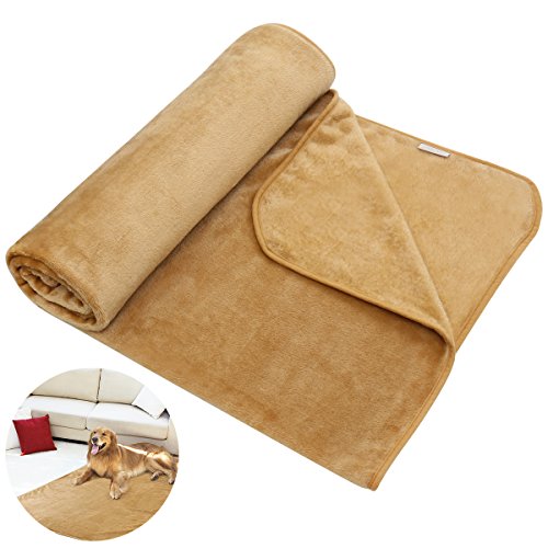 UEETEK Mascota Manta de Cama Suave y Cálida Cubierta de Cama de Tela de Franela para Perros y Gatos 140 x 90cm