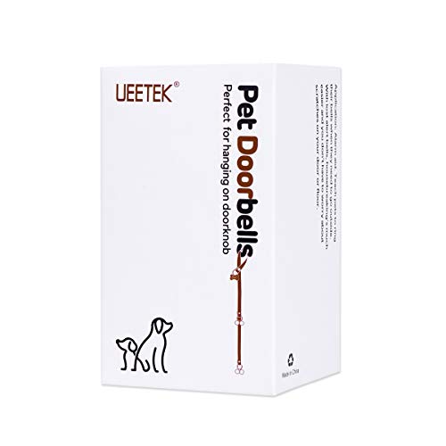 UEETEK - Timbre de Piel para Perro para Entrenamiento en casa, fácil de oír timbres de Puerta para Romper el hogar y Entrenar a tu Cachorro